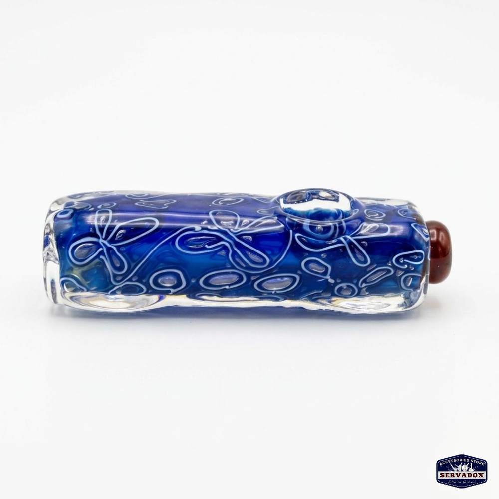 River Flowers Squared Glass Hand | Duke Blue | 3.5"