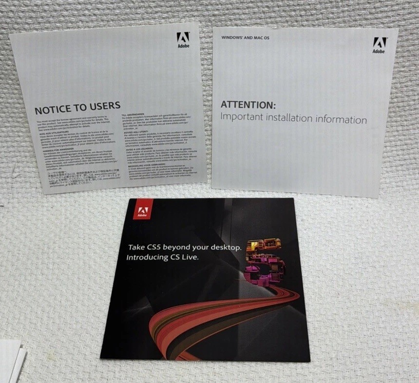 Adobe Creative Suite 5 CS5 Design Standard For MAC OS Full Retail DVD Vers.