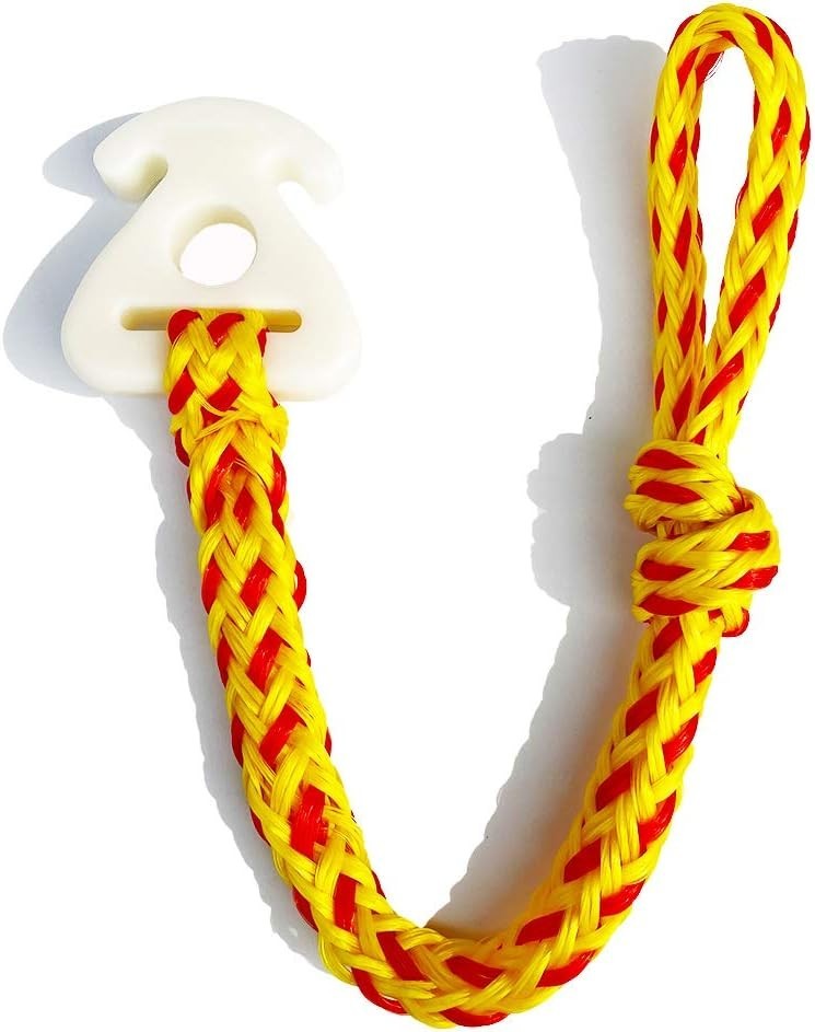 Vibrant Yellow & Red Towable Rope Connector - Lightweight & Portable Storing