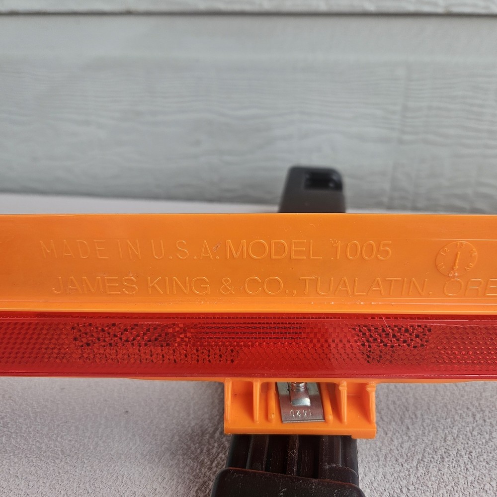 James King & Co Emergency Safety Warning Triangle Flare Kit Reflector Model 1005