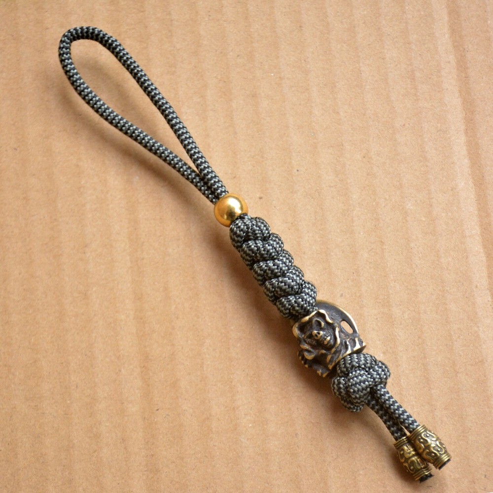 knife lanyard. Bag, backpack, jacket zipper pull. Death God bead