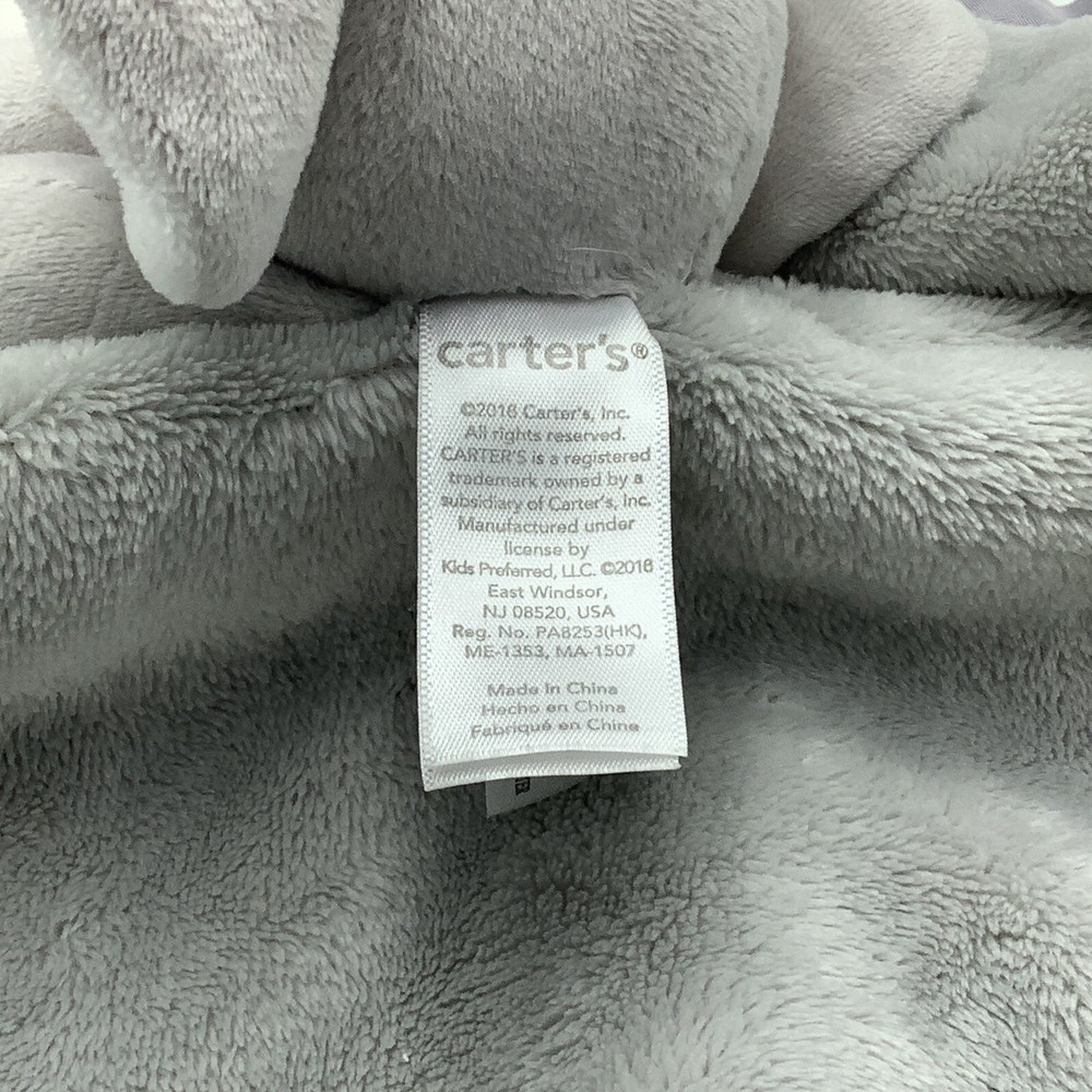 Carters Gray Elephant Baby Security Blanket Lovey 2016