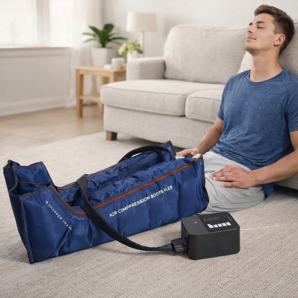 Sharper Image PowerBoost Air Compression Boots Leg Massager S-M