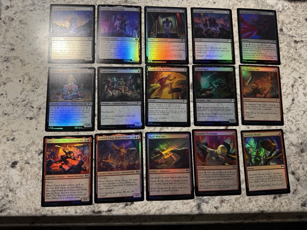 MTG TMNT 2026 COMPLETE FOIL COMMON UNCOMMON set & Lands