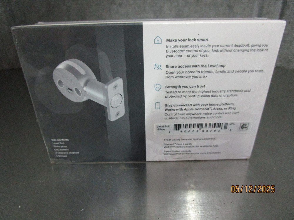 Level Bolt The Invisible Smart Lock Model A3 C-D11U Bluetooth Deadbolt