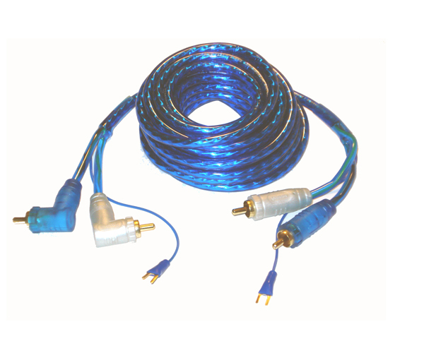 15' FT TRIPLE SHIELDED RCA CABLES RCAS + REMOTE or GROUND WIRE AMP INSTALL