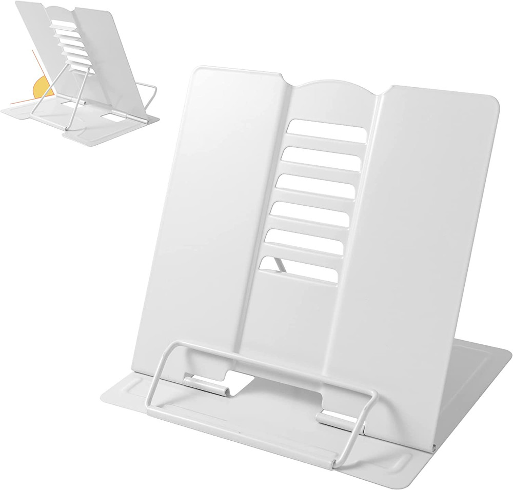 Metal Book Stand Adjustable Book Holder for Reading