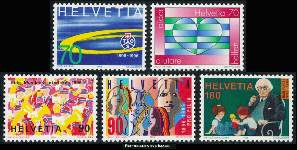 Switzerland Scott 965-969 Mint never hinged.