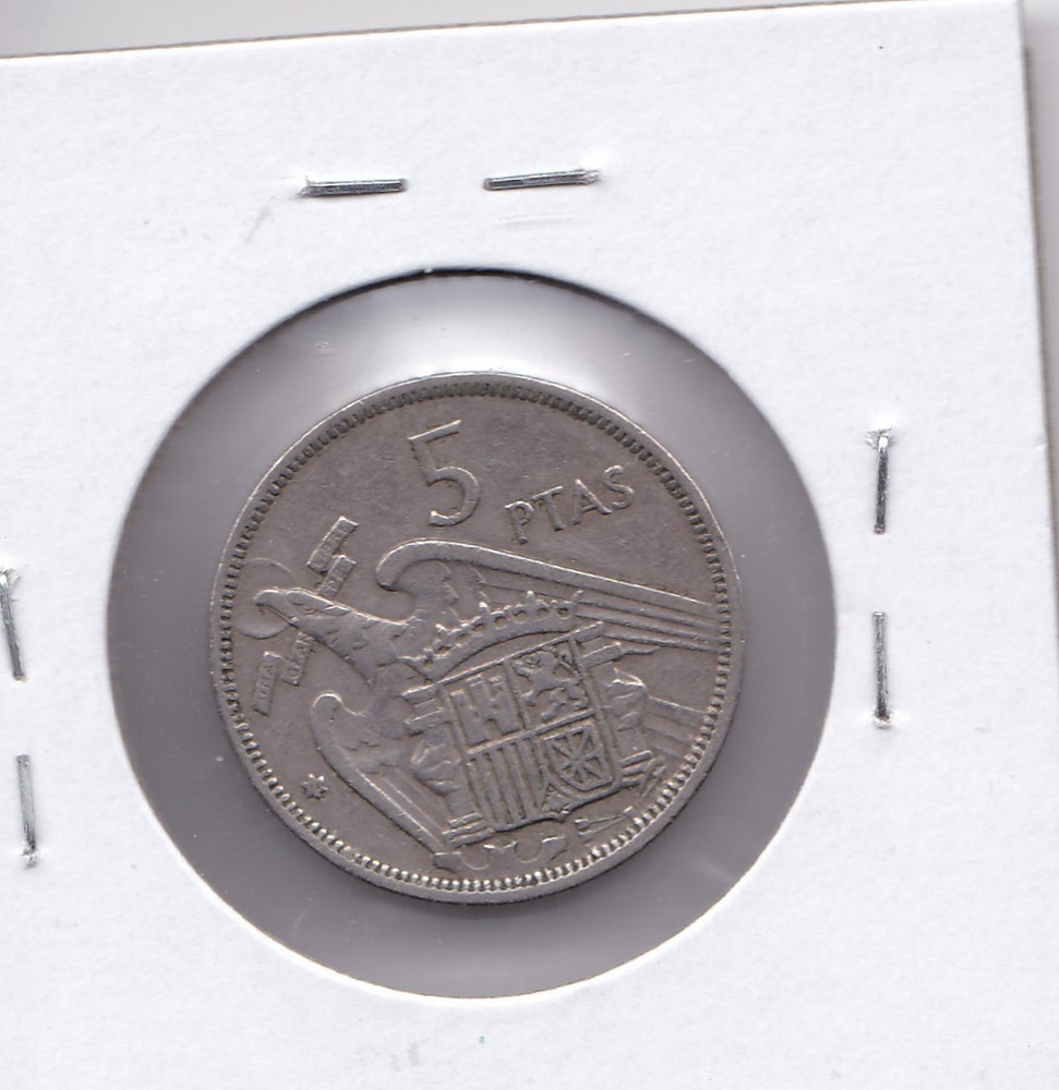 1957 Spain 5 Pesetas L4