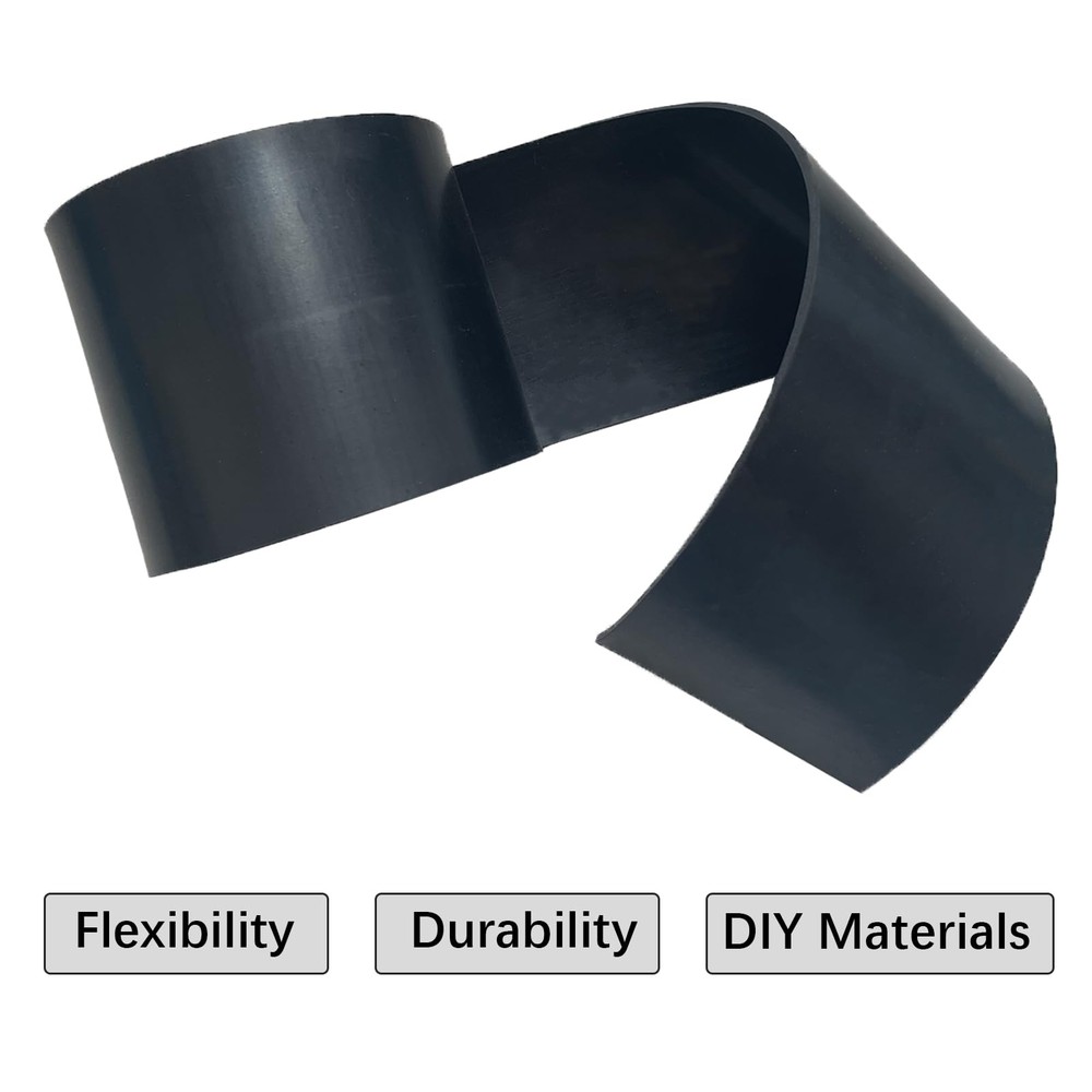 Solid Rubber Strips 1/8 (.125)" Thick X 4" Wide X 10'Long, Solid Rubber Sheet