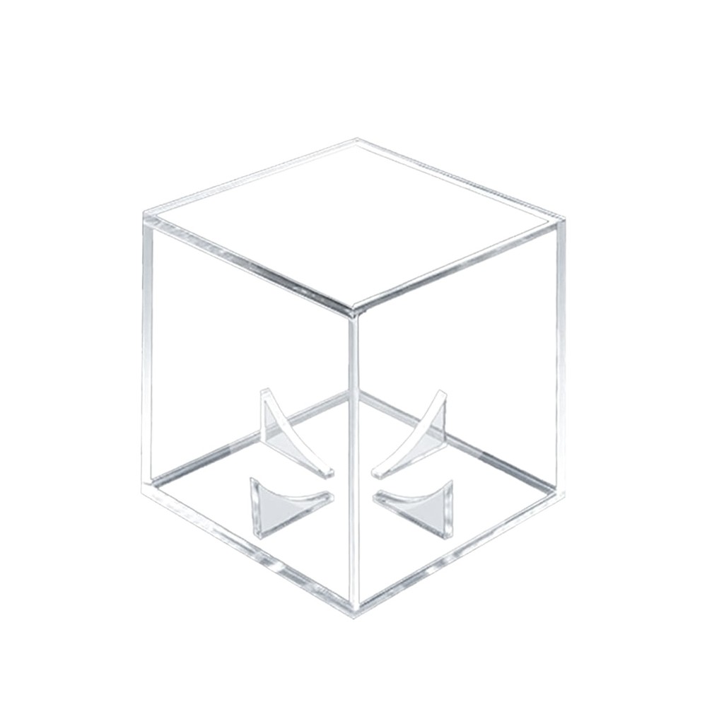 6Pack Baseball Display Case UV Protected Acrylic Clear Holder Square Ball Box
