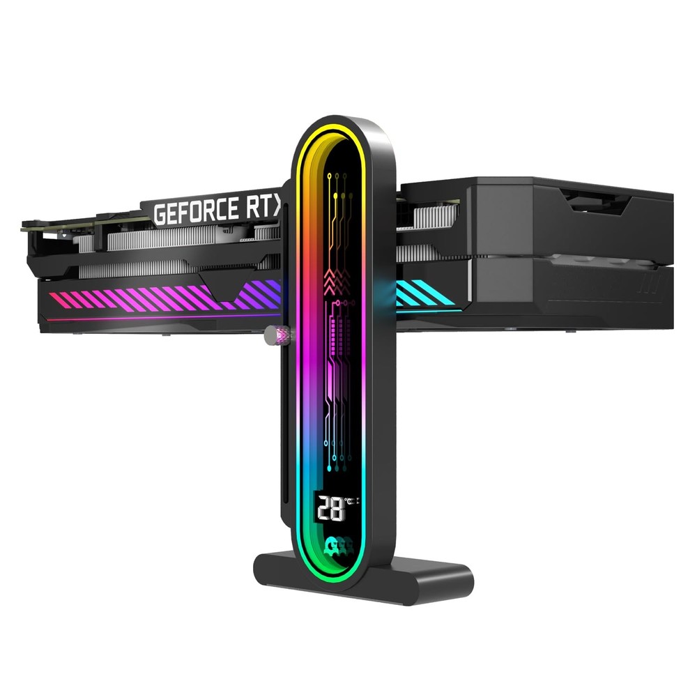TGDGAMER ARGB GPU Support Bracket with Temperature Display（Ambient Case...