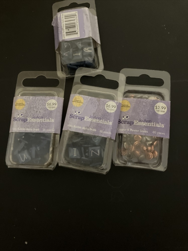 Scrapbooking Letter Brads And Copper And Pewter Snaps