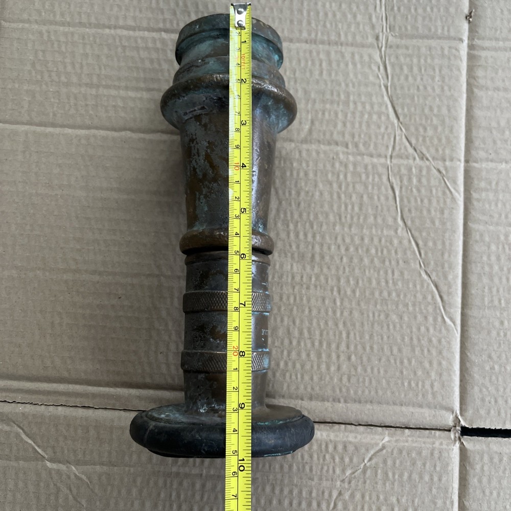Vintage Brass Fire Hose Nozzle Fyrex Adjustable Nozzle See Image