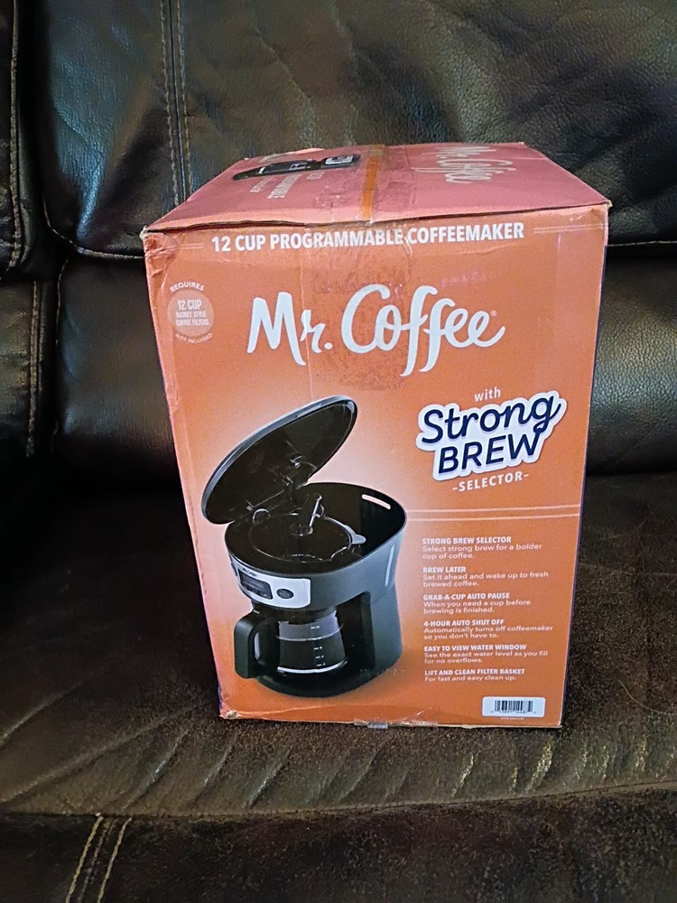 Mr. Coffee 12-Cup Programmable Coffeemaker w/ Strong Brew Selector New Opened