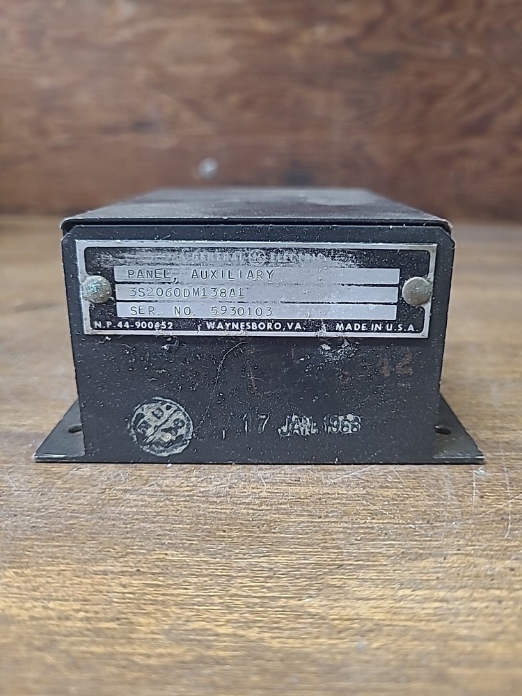 General Electric Auxiliary Panel Unit 3S2060DM138A1