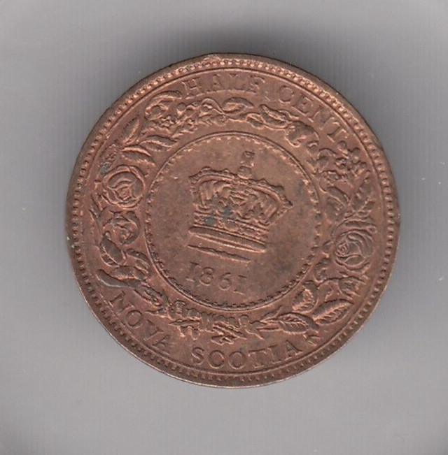 1861 Nova Scotia Half 1/2 Cent Coin   SC3