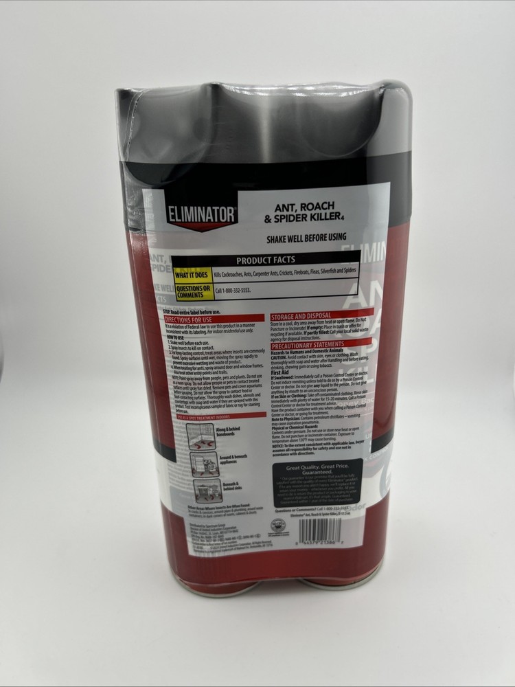 Eliminator Ant Roach and Spider Killer “2 17.5 oz. Cans”