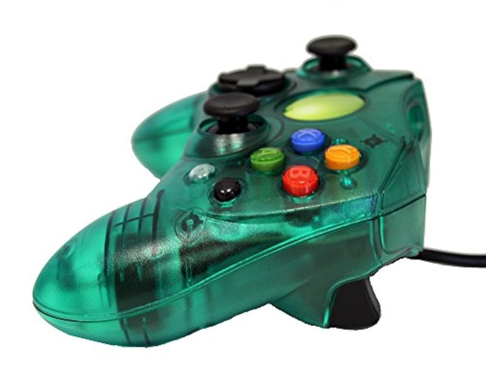 Mars Devices Replacement Controller For Xbox Original Green Transparent 6Z