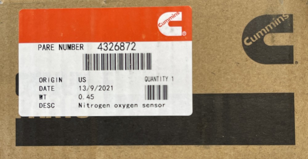 Cummins  ￼Nitrogen Oxide Sensor 4326872 - Genuine Cummins￼