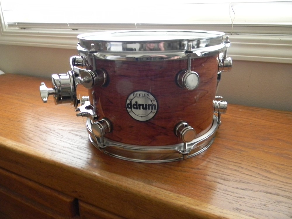 CUSTOMIZED DDRUM REFLEX RACK TOM / SNARE DRUM IN NATURAL RED ALDER