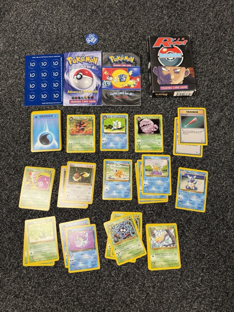 Pokemon OPENED Team Rocket Devastation Theme Deck!! Excellent CONDITION COMPLETE