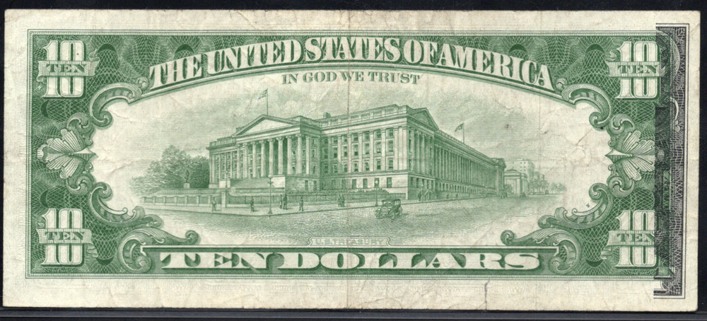1963 A $10 Partial Offset ERROR