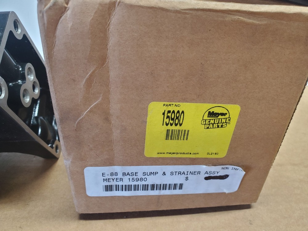 Genuine OEM Meyer 15980 Snow Plow Pump Base & Strainer Assembly E58H E68 E78 E88