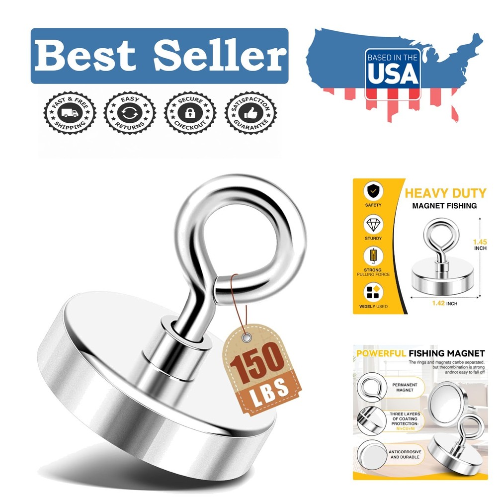 150lbs Pulling Force Rare Earth Magnet with Countersunk Hole for Retrieval