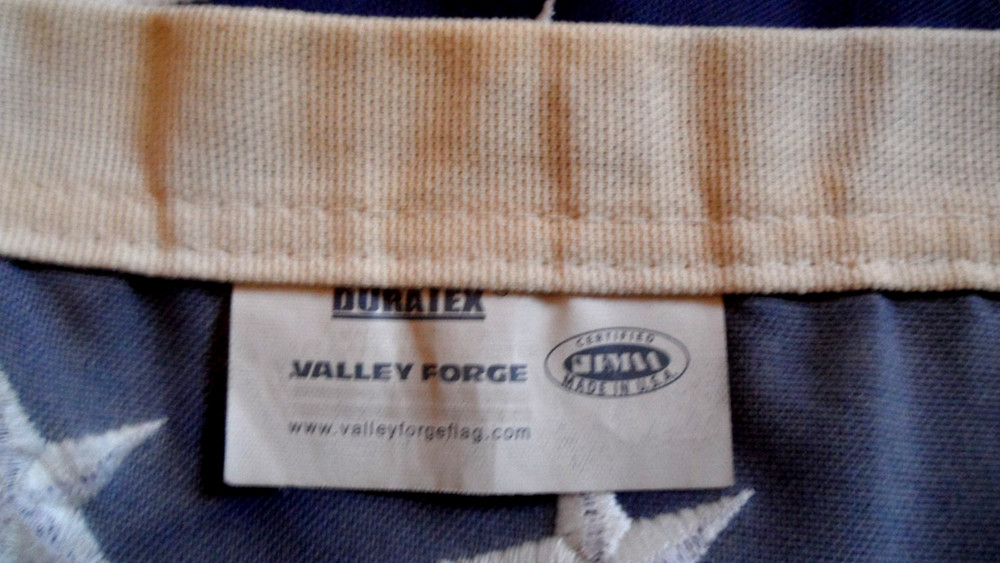 USA Flag 60" x 32" (5ft x 3ft) Duratex Valley Forge (US made) Panel Stitched