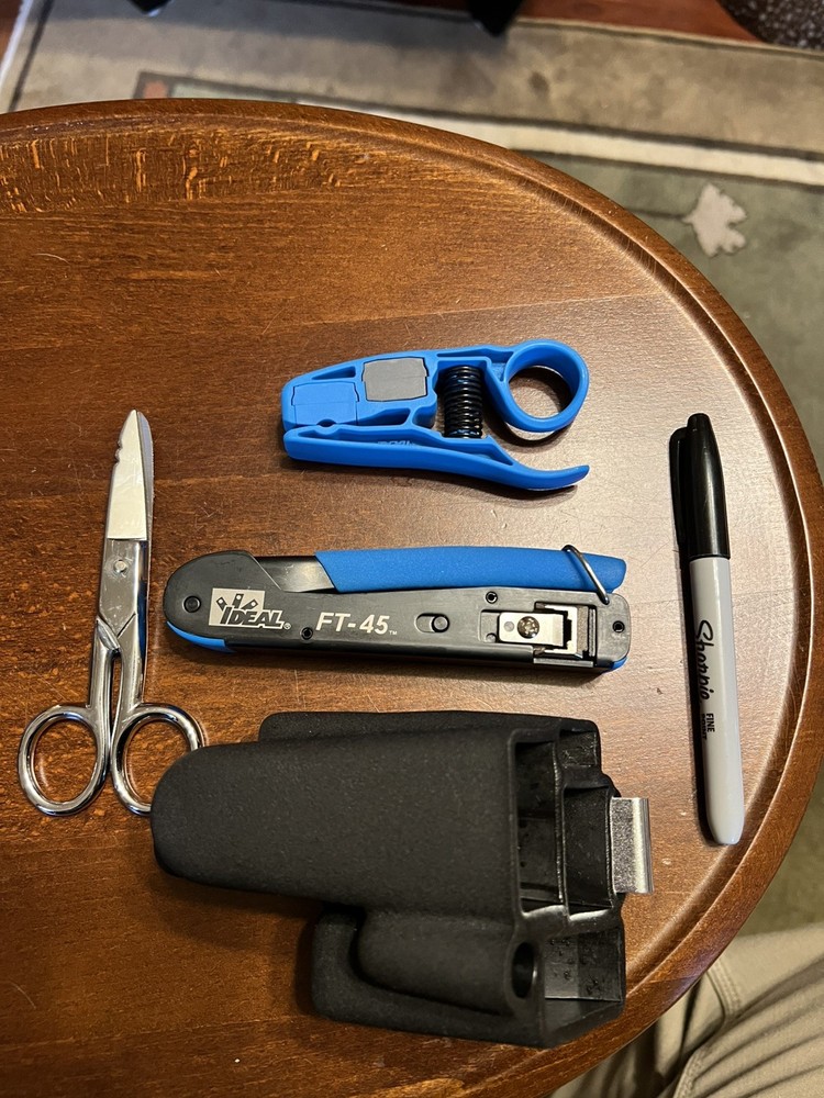 Home Network & Coax Tool Kit – Cable Tester, Compression Tool, F Connectors