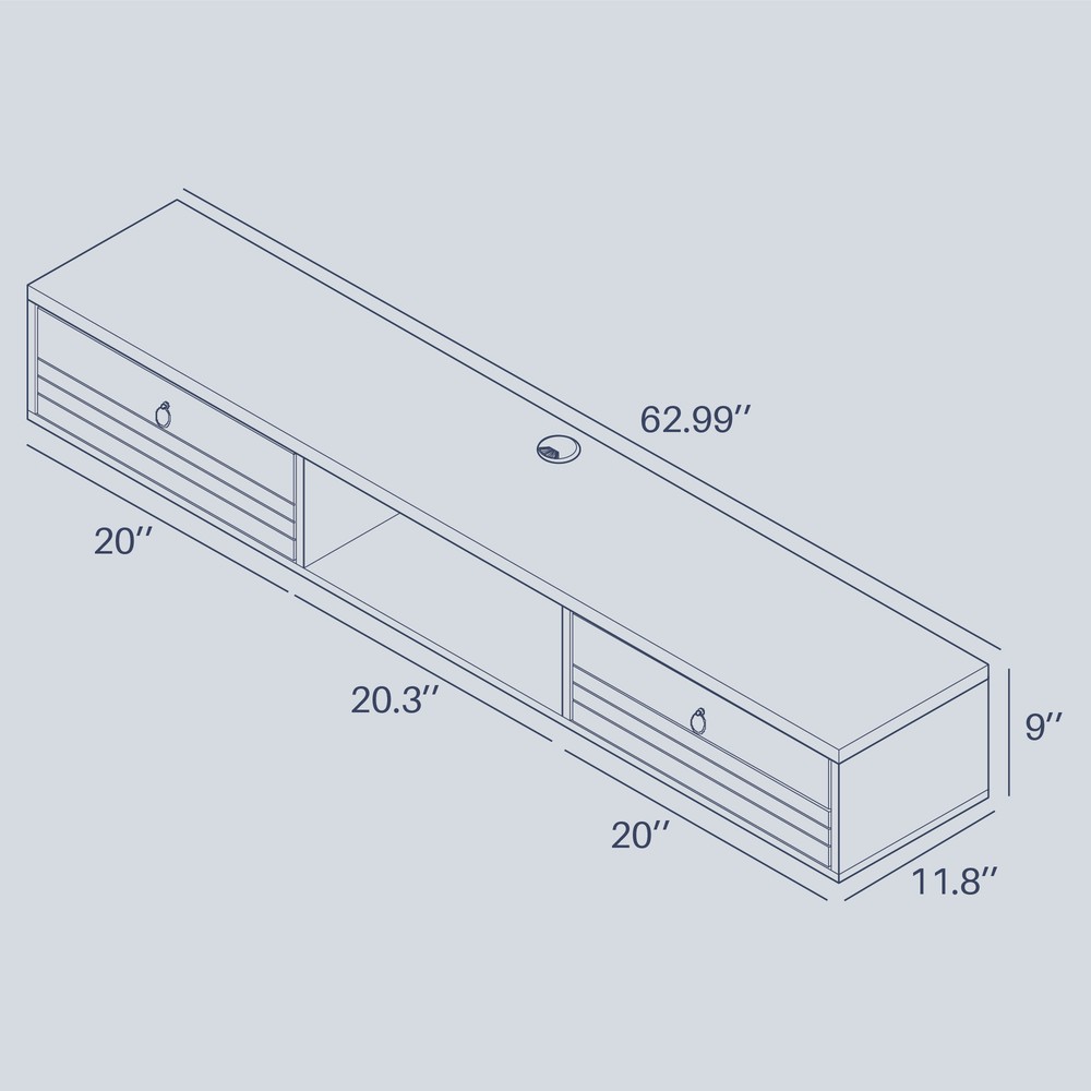 Modern Floating Wall Mounted TV Console