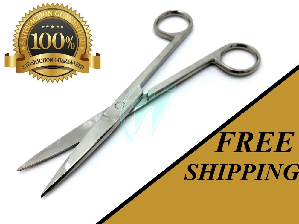 OPERATING DISSECTING SCISSORS 6.5" STRAIGHT SHARP SHARP TIP SURGICAL INSTRUMENT