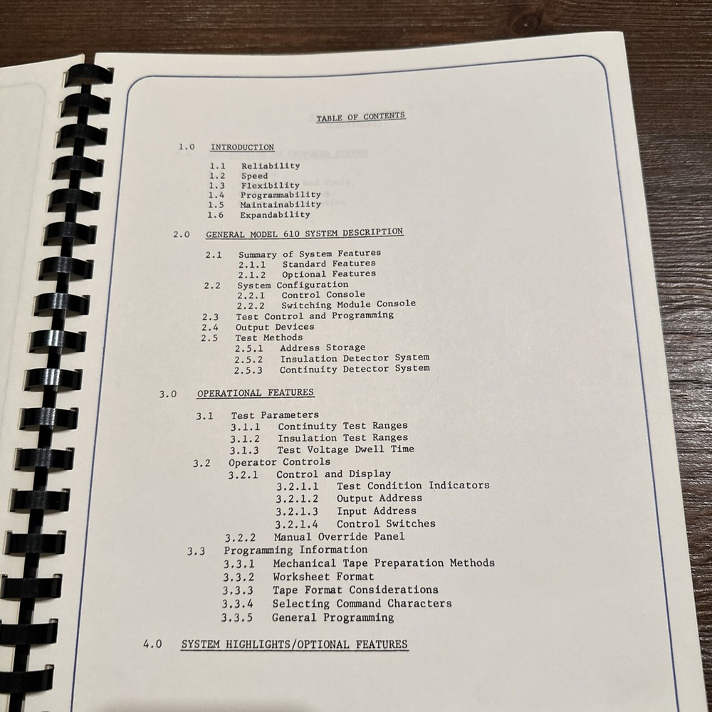 DIT-MCO 610F SD-P343 Wiring Analyzer System Technical Proposal Tape-Programmed