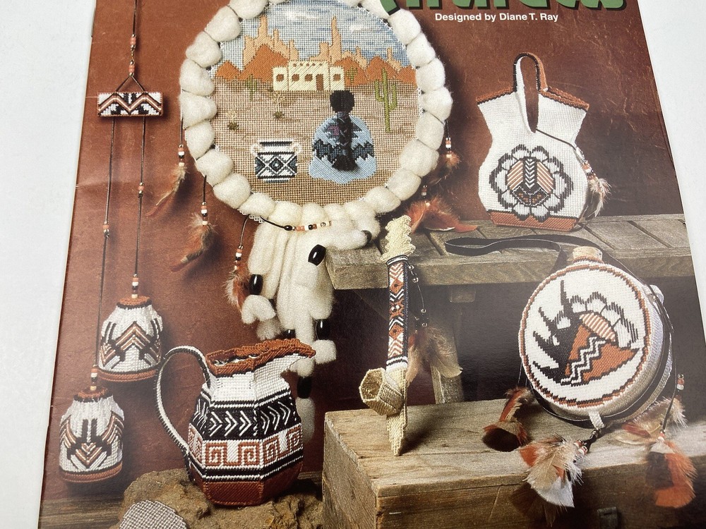 The Needlecrafts Art Indian Artifacts Plastic Canvas Needlepoint Pattern