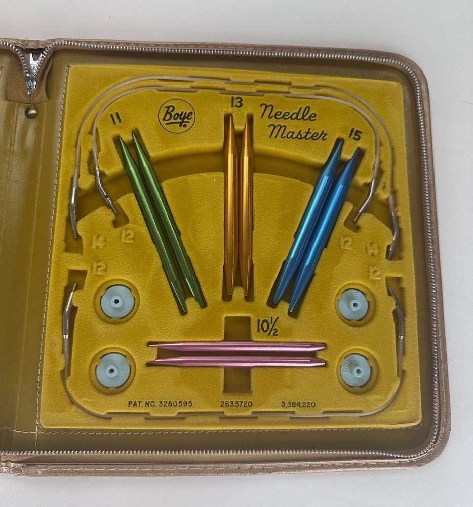 Vintage Boye Needle Master Circular, Interchageable Knitting Needles with Case