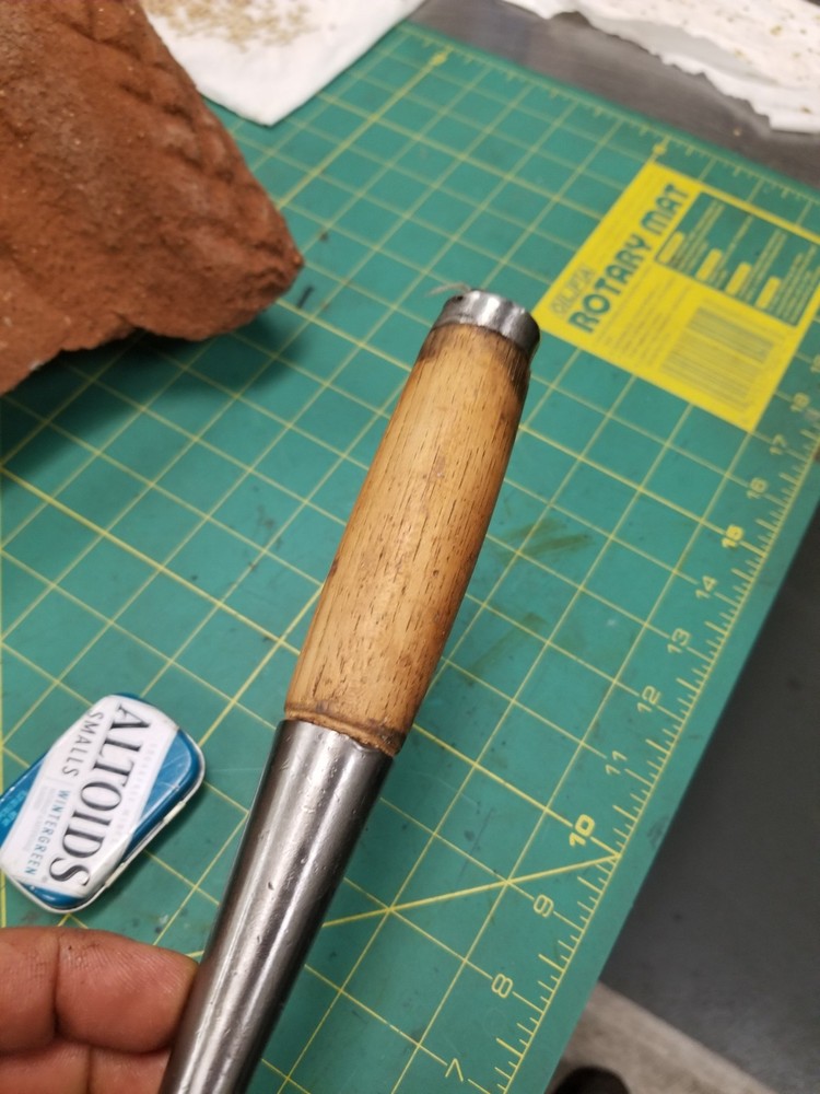 Vintage 3/4'' V Bevel Edge Socket Carpenter Chisel Wood 14"