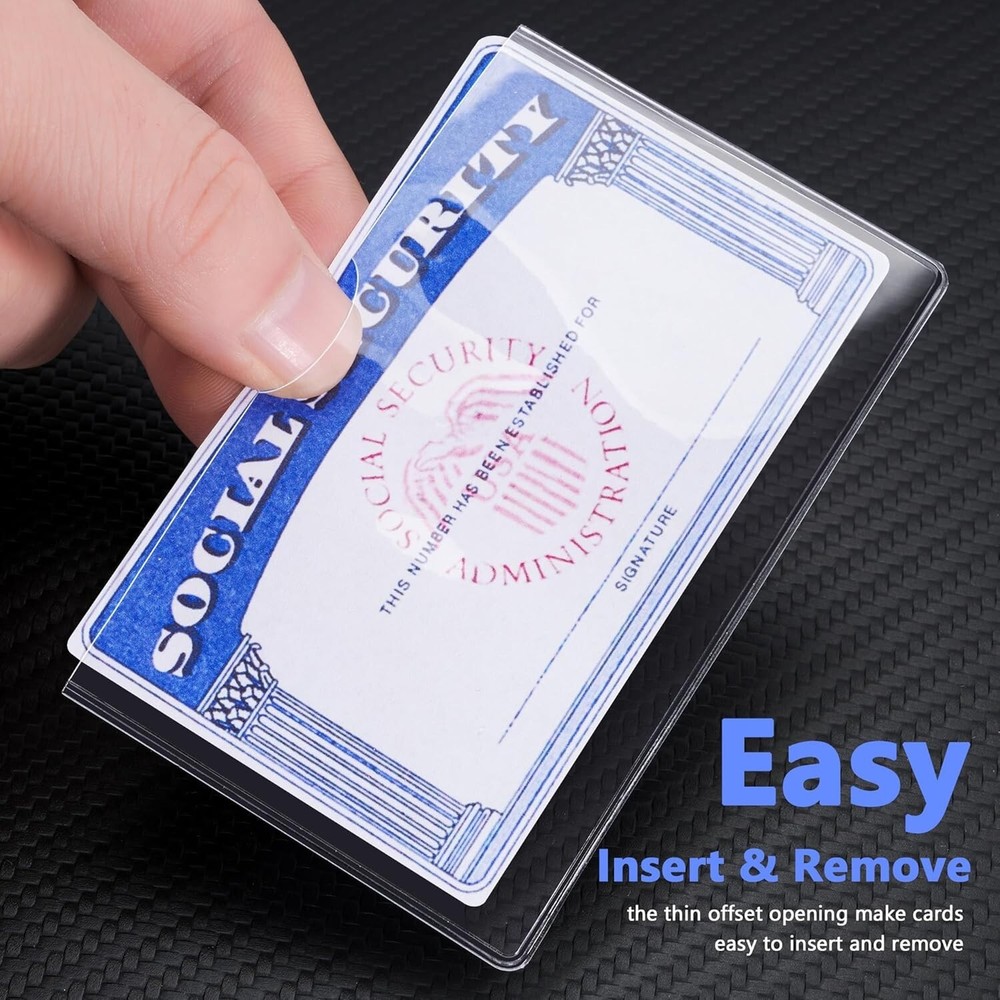 6 Pack Social Security Card Protector/Medicare Card Protector Sleeve