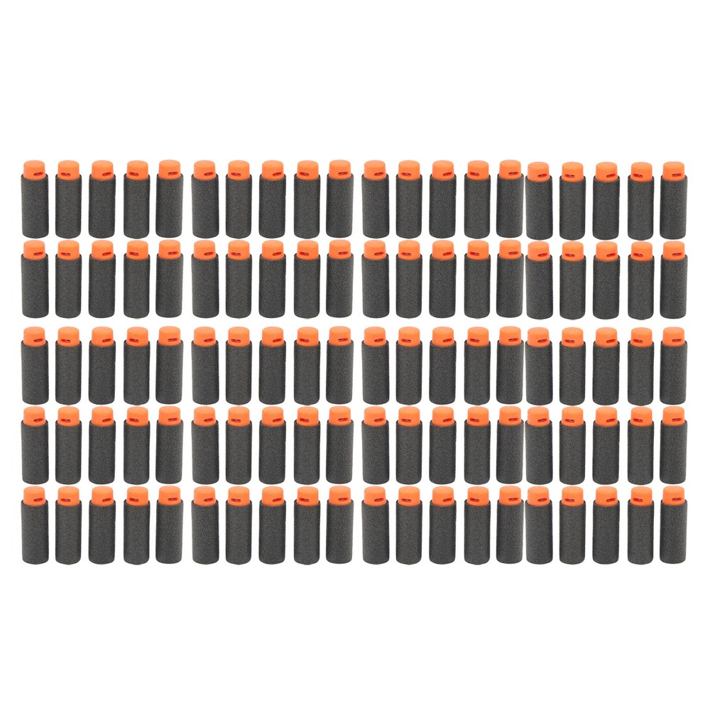 (Black)100pcs Universal Short Darts High Density EVA Soft Shot Harmless Toy FF