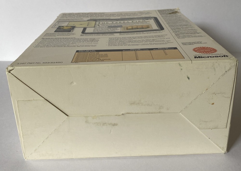 Microsoft Office 98 Gold Macintosh Edition Complete retail box