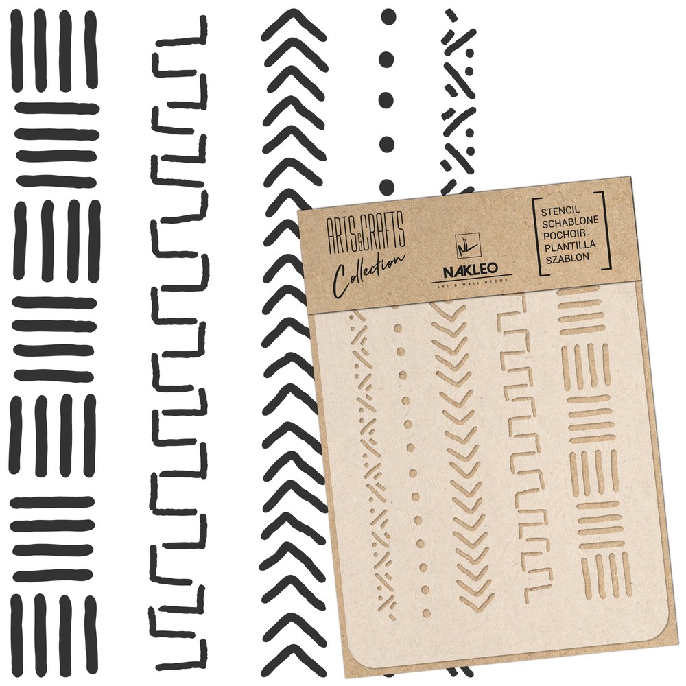 DIY Reusable Plastic STENCIL // A3 A4 A5 MUDCLOTH #2 // Scrapbooking - Decoupage