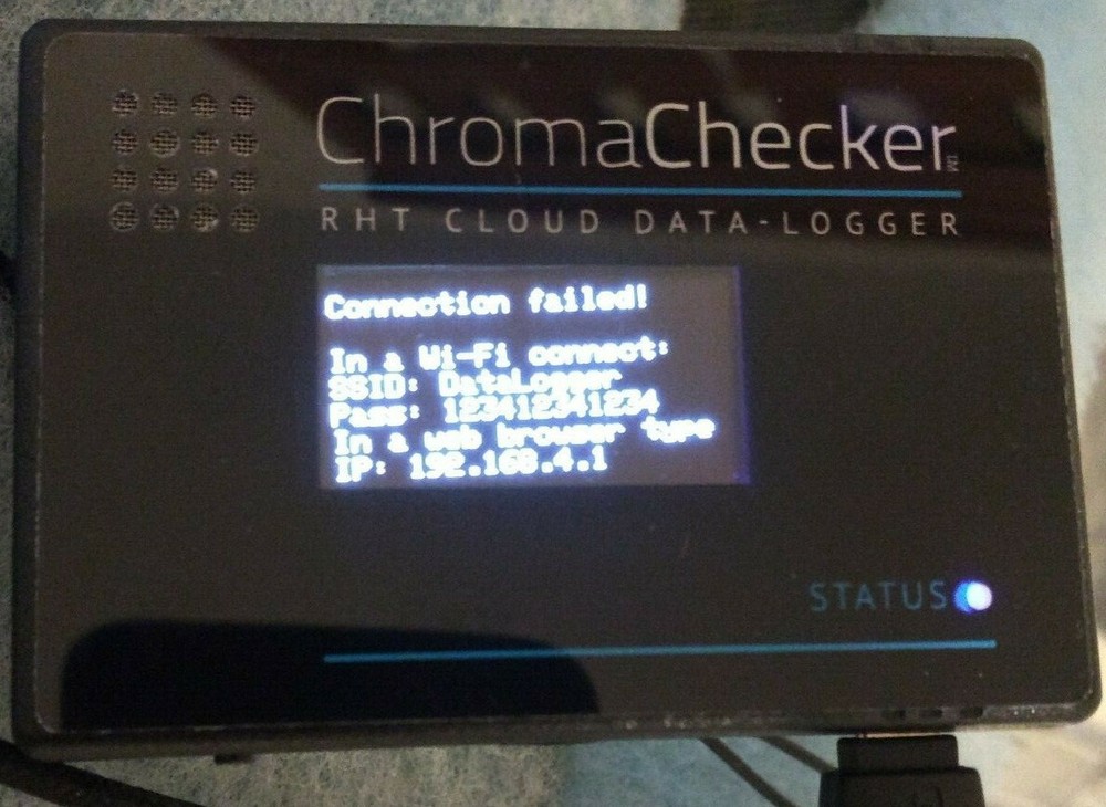 ChromaChecker RHT Cloud Data Logger v. 1.12 ISM2.4G 802.11 b/g/n