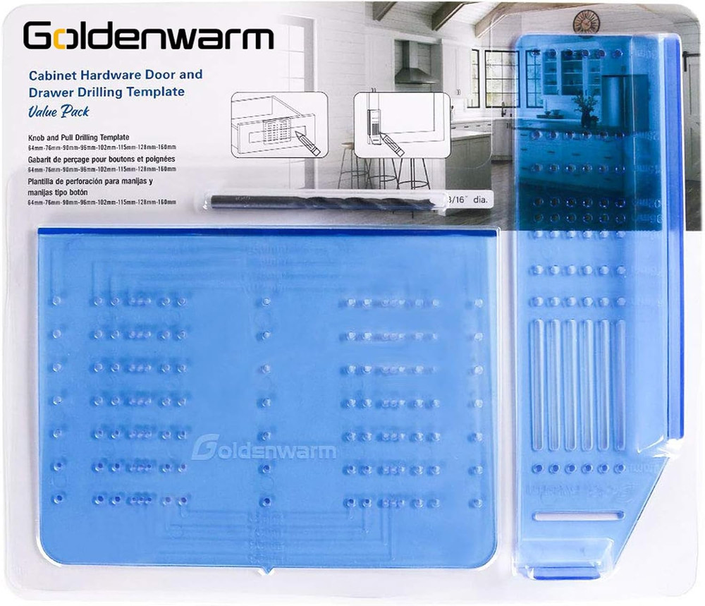 Cabinet Pull Template Door Template Drawer Pull Drill Template 1 Pack - TM160 Ca