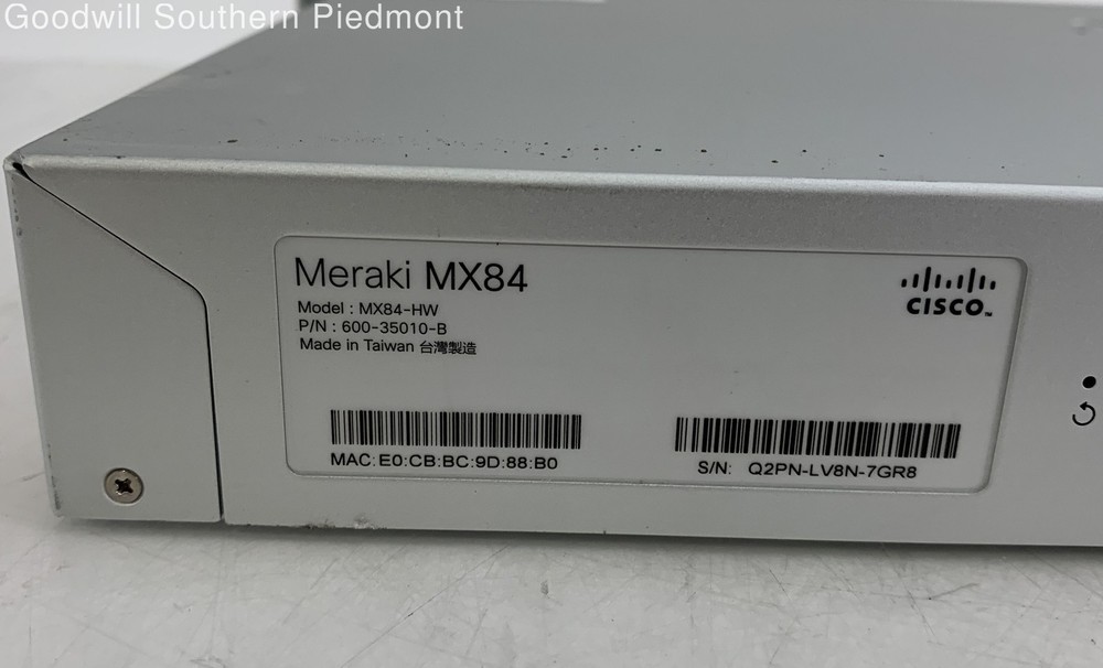 Cisco Meraki MX84-HW Security Appliance - Tested