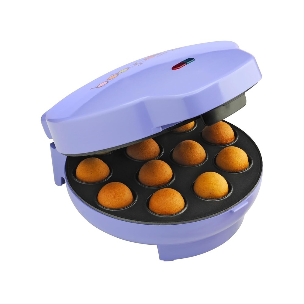 Compact Electric Cake Pop Maker - Bakes 12 Pops with Non-Stick Coating & Tools