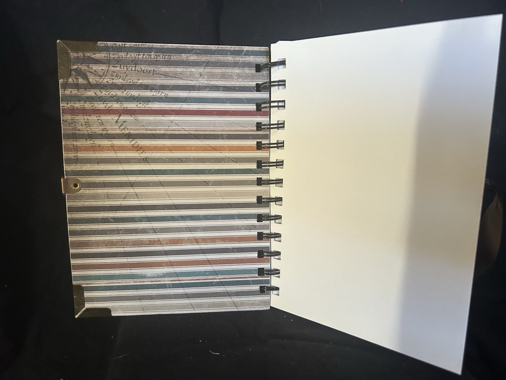Blank Notebook, Decorated Front Cover With Vintage Prop Airplane