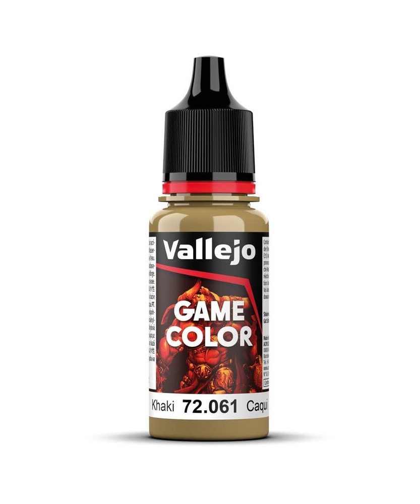 Vallejo Game Color Khaki Paint, 17ml
