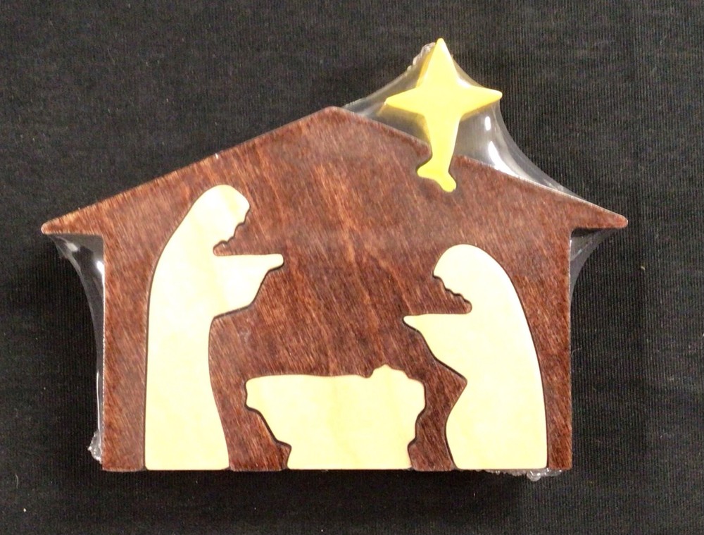 Amish Hand Crafted Wooden Nativity Puzzle
