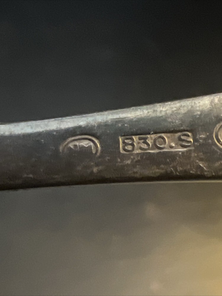 Large Swedish Spoon 830 Silver Antique Serving Hallmarked 6.5 In Long