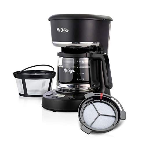Programmable Coffee Maker 5 Cups with Auto Pause Glass Carafe Compact Design